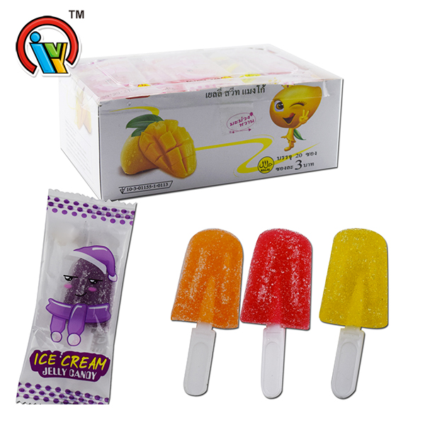 ice cream shape fruity gummy candy soft candy